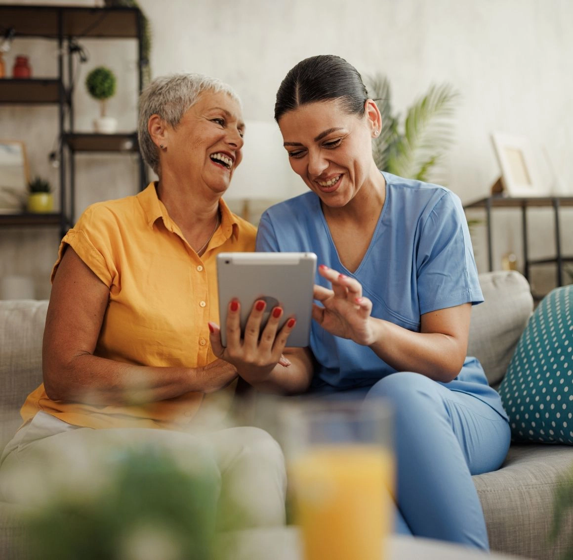 caregiver spending time with senior (3)